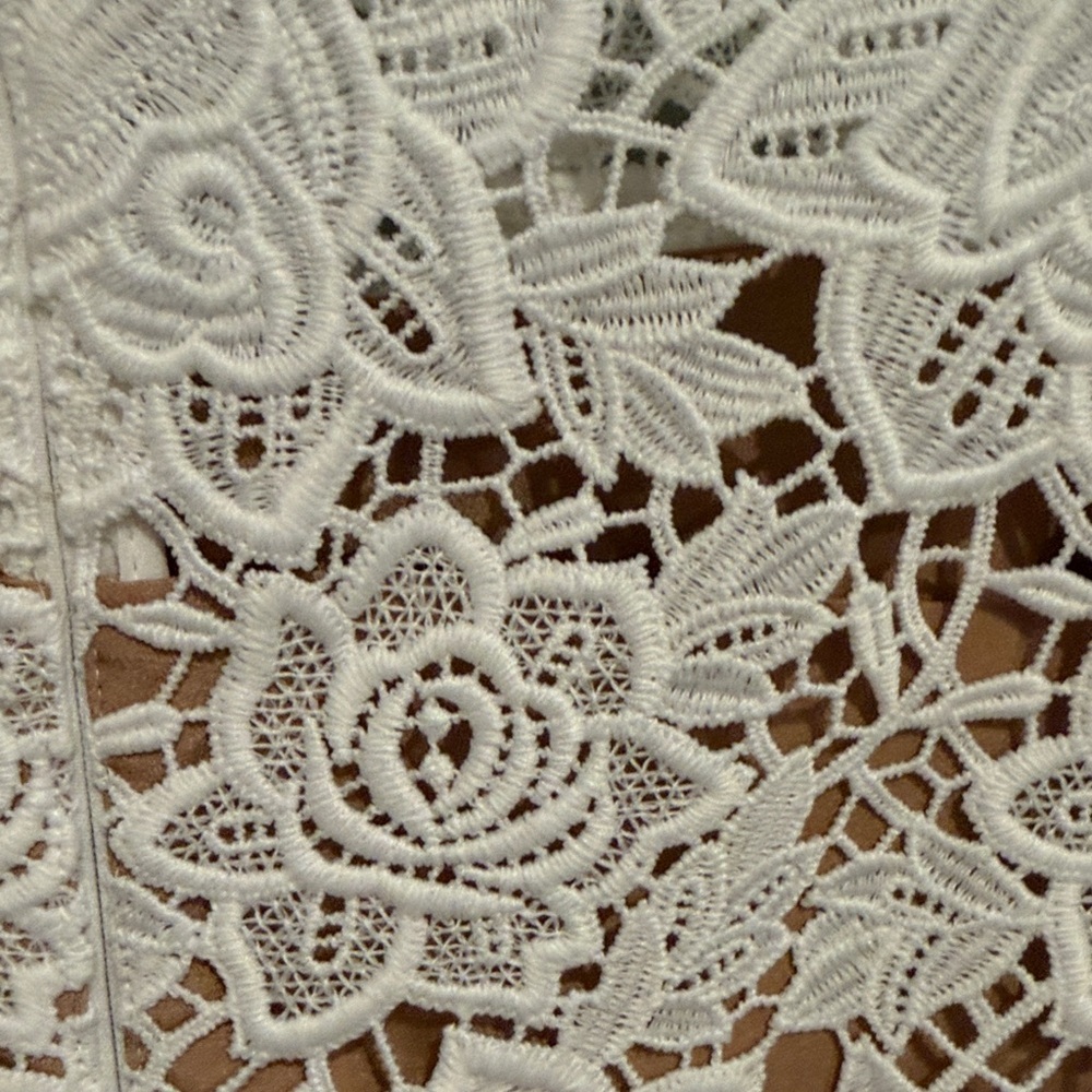 Self-Portrait White Lace Pocket Minidress - Picture 5 of 14